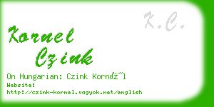 kornel czink business card